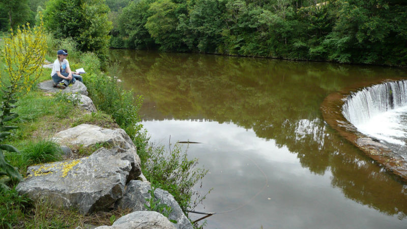 Picknick langs de Rance in de aveyron